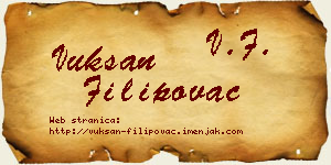 Vuksan Filipovac vizit kartica